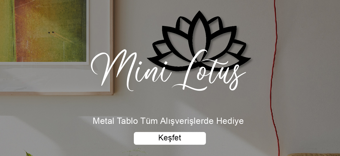 Mini Lotus Metal Tablo Hediye