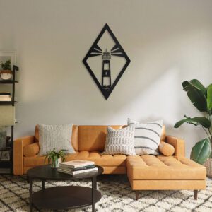 Duvar Dekoru Deniz Feneri Ev Dekorasyon Metal Tablo