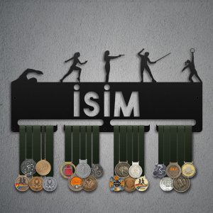 Kişiye Özel Pentatlon Kadın Madalya Askısı